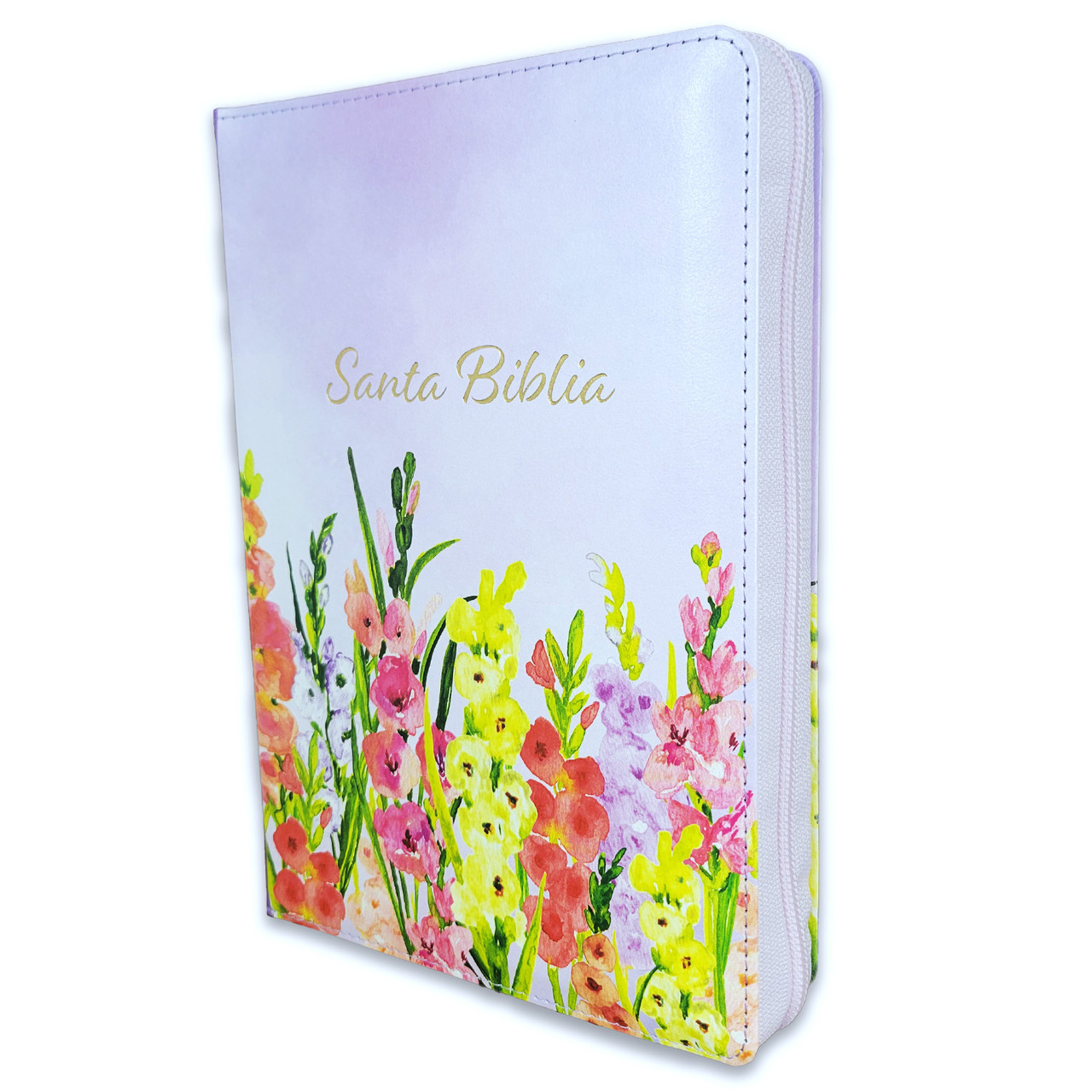 Biblia Tamaño Manual Letra Gigante con Índice y Cierre – Lavanda Símil Piel – RVR1960