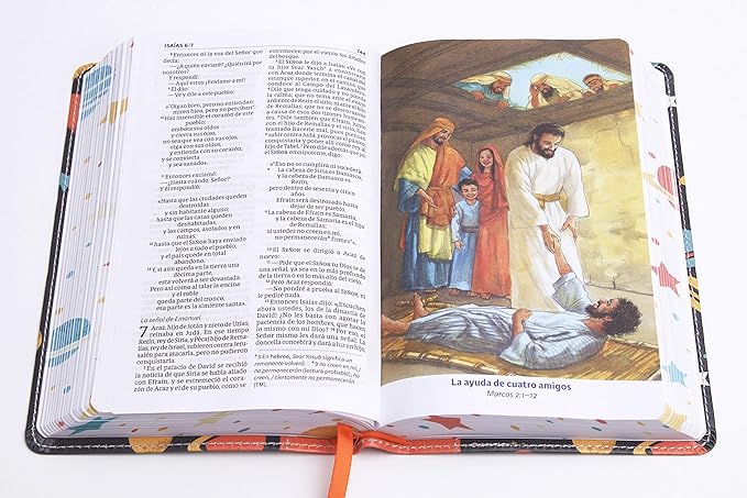 Biblia Luz En Mi Camino NVI – Cohetes Multicolor Símil Piel - Imagen 3