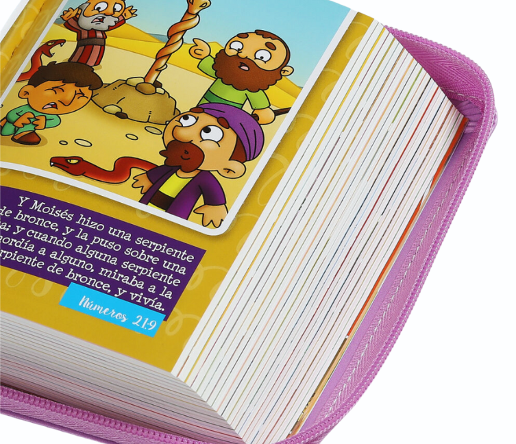 Biblia Mi Gran Viaje con Cierre – Lila Símil Piel – RVR1960 - Imagen 5