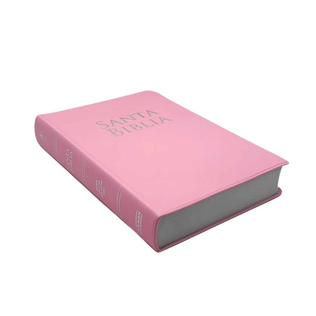 Biblia Tamaño Manual Letra Grande Vinilo - Rosa - RVR1960 - Imagen 5