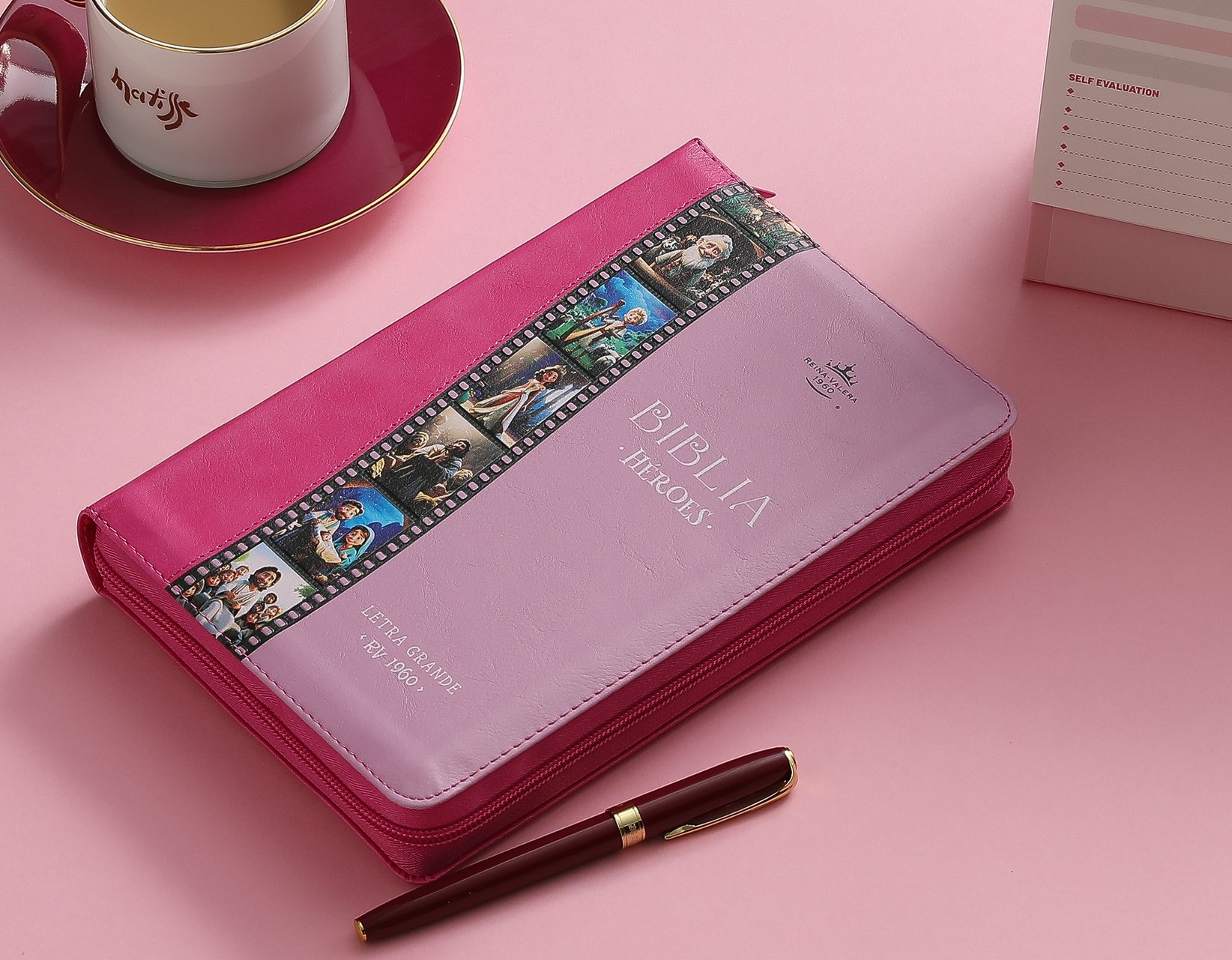 Biblia Letra Grande Héroes con Cierre – Rosa Símil Piel – RVR1960 - Imagen 8