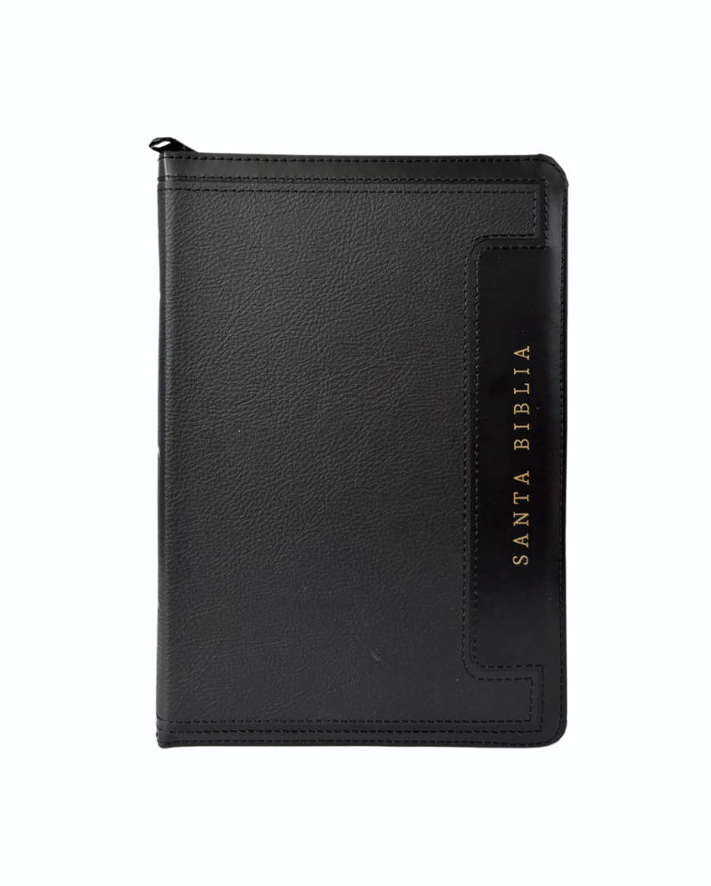Biblia Tamaño Manual Letra Grande con Índice y Cierre (Edición 2023) – Negro Símil Piel – RVR1960 - Imagen 2