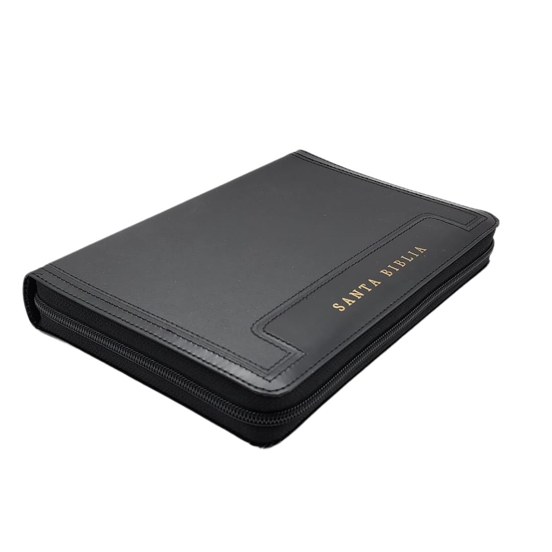 Biblia Tamaño Manual Letra Grande con Índice y Cierre (Edición 2023) – Negro Símil Piel – RVR1960 - Imagen 5
