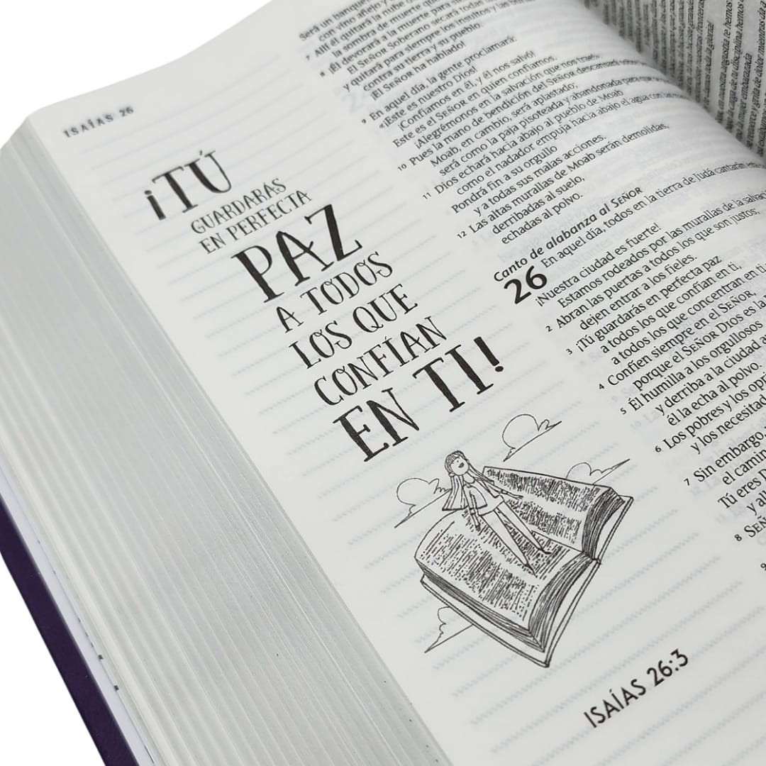 Biblia Inspira NTV con Filament Tapa dura de SentiPiel, Lavanda - Imagen 3