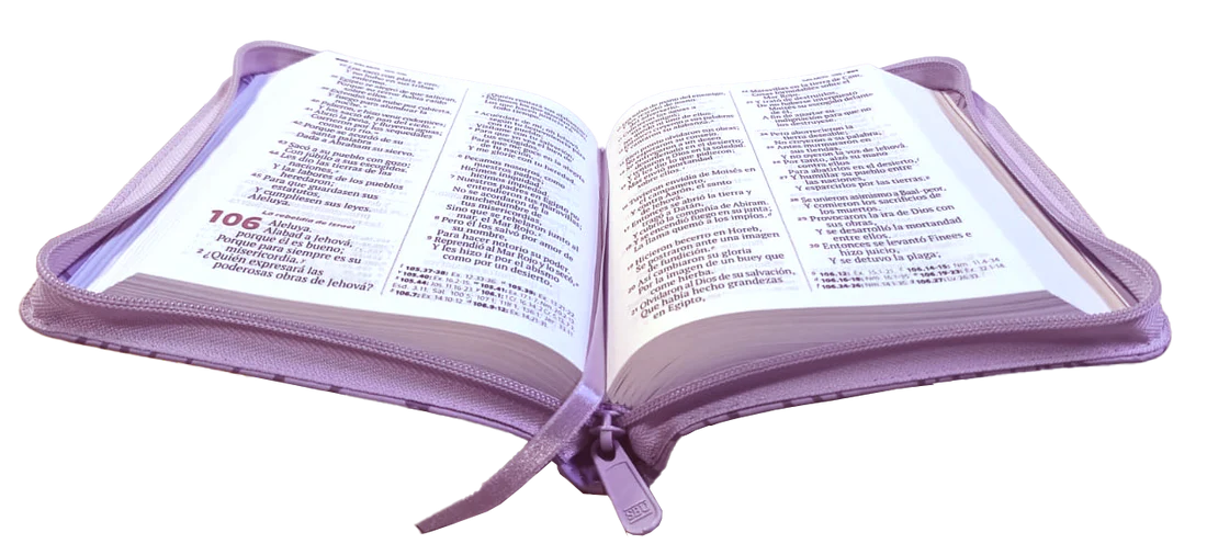 Biblia Letra Grande con Cierre – Lila con Ayudas Digitales – Reina Valera 1960 - Imagen 3