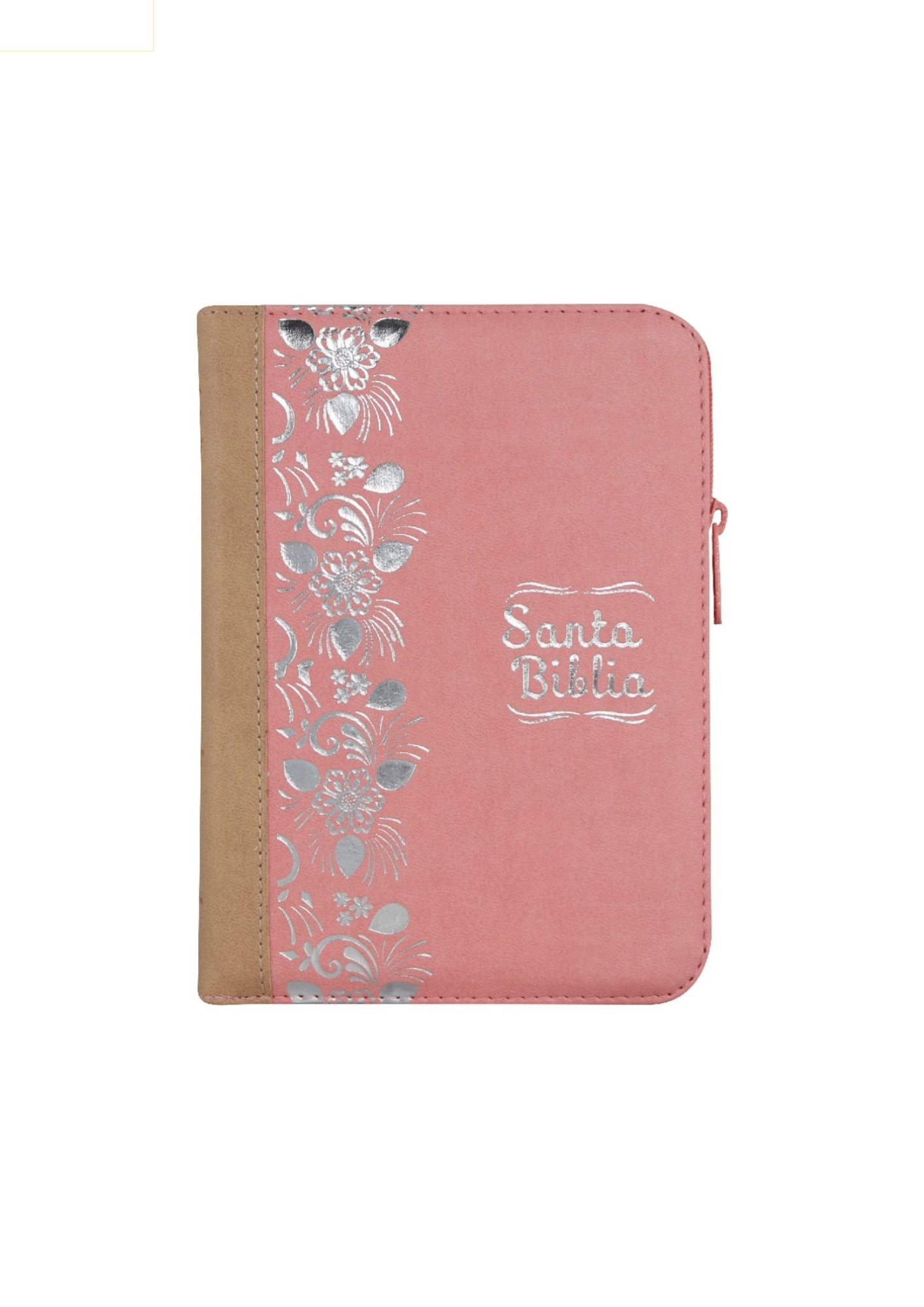 Biblia Mediana 045 con Cierre – Rosa/Beige con Ayudas Digitales – Reina Valera 1960 - Imagen 2