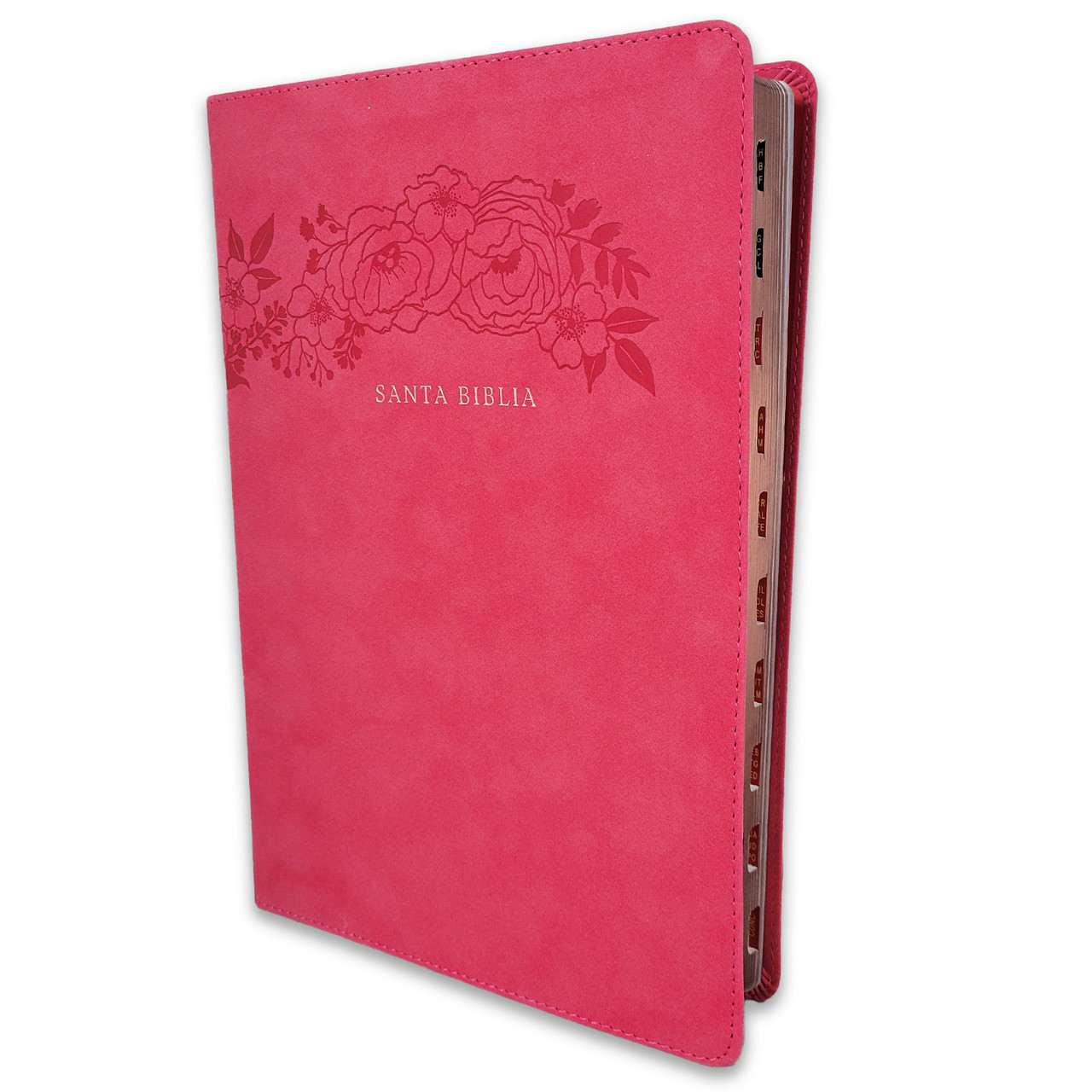 Biblia Letra Súper Gigante con Índice – Floral Símil Piel – RVR1960