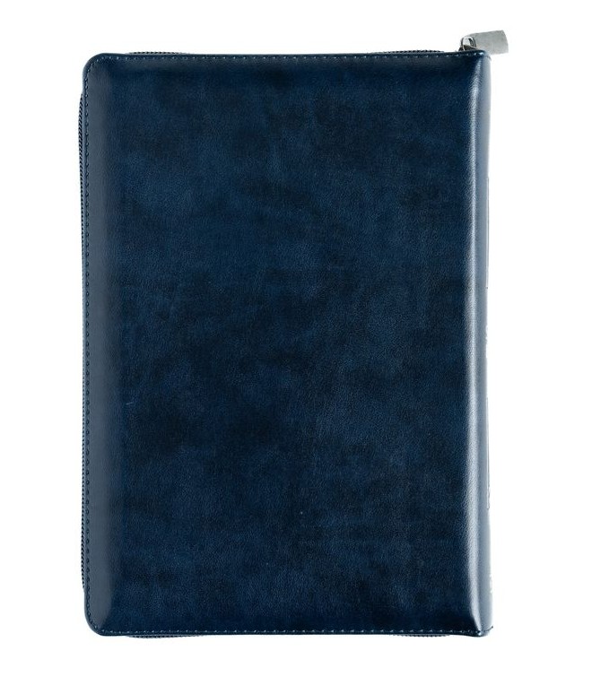 Biblia Tamaño Manual Letra Gigante con Índice y Cierre – Azul Símil Piel – RVR1960 - Imagen 5