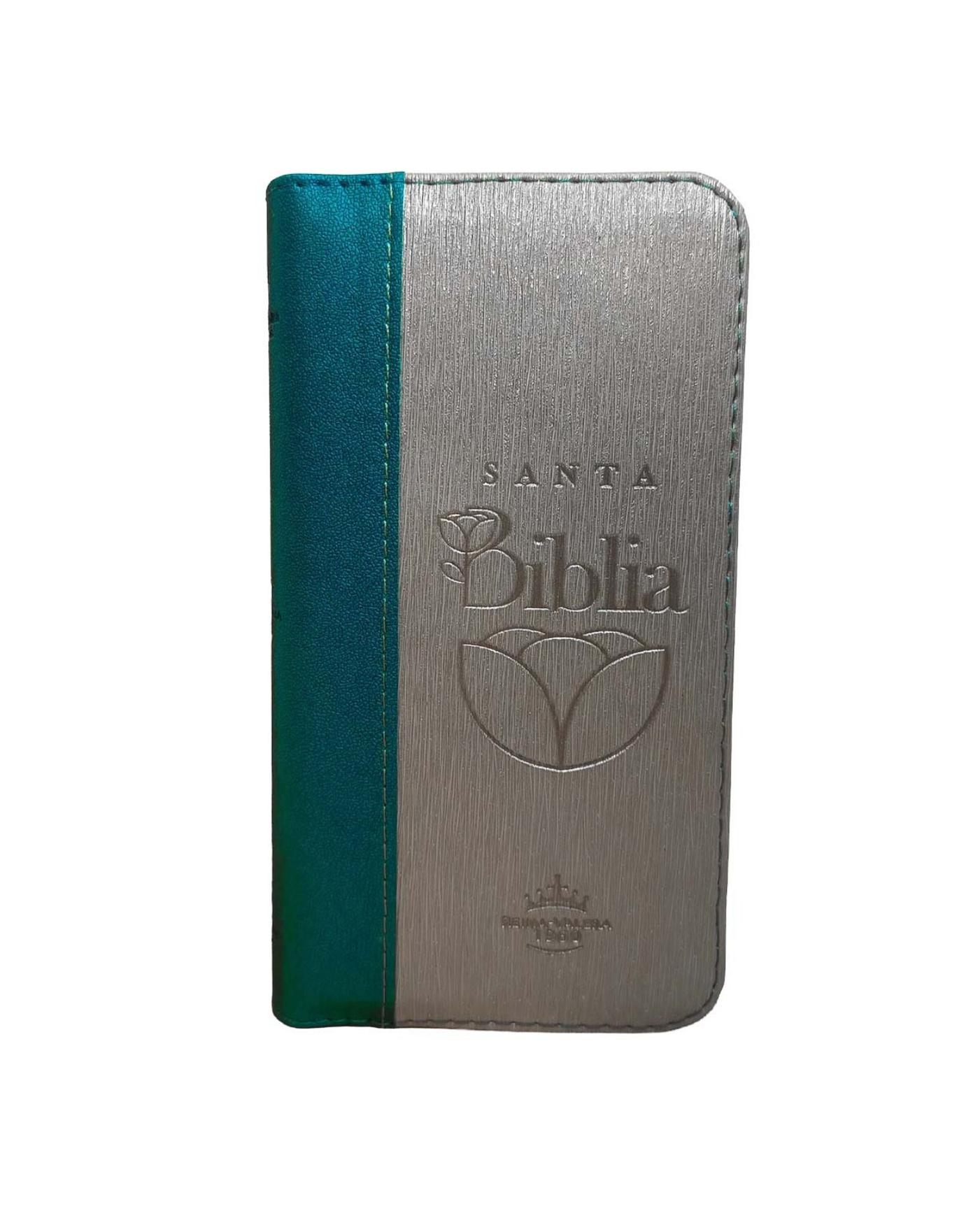 Biblia Tipo Cartera con Índice RVR 1960 Color Azul Beige Canto Dorado con Ayudas y Códigos QR - Imagen 2