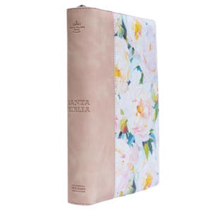 Biblia Tamaño Manual Letra Gigante con Índice y Cierre – Rosa Símil Piel – RVR1960
