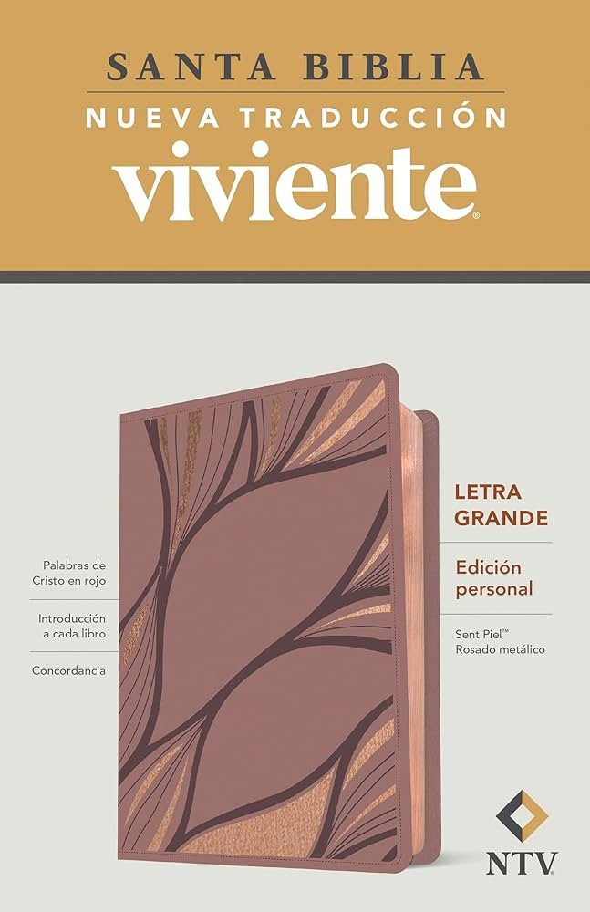 Biblia NTV Letra Grande, Edición Personal - Rosado Metálico - Imagen 7
