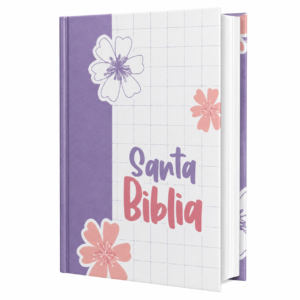 Biblia Letra Grande Tapa Dura – Lila/Blanco con Ayudas Digitales – RVR 1960