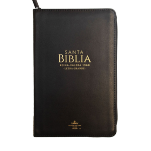 Biblia Clásica Letra Grande con Cierre – Negro Simil Piel – Reina Valera 1960