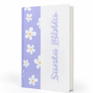 Biblia Letra Grande Tapa Dura – Lila Flores con Ayudas Digitales – RVR 1960