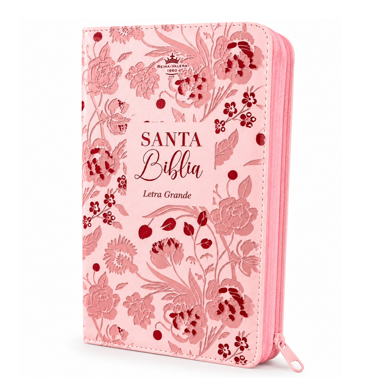Biblia Obsequios y Premios Letra Grande con Cierre – Rosa Floral – RVR1960