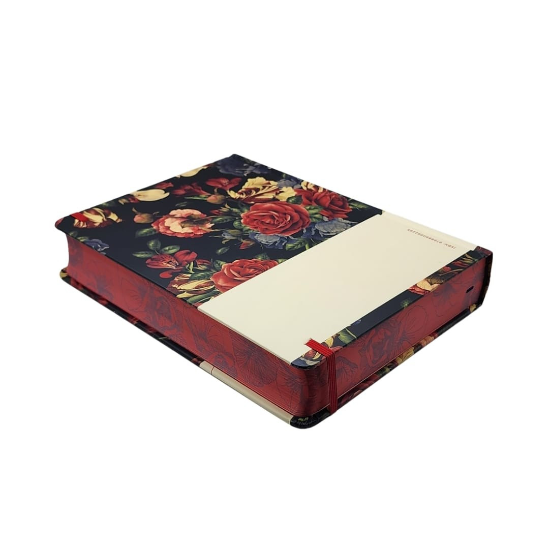 Biblia de Apuntes – Azul Oscuro con Canto Rojo Floral – RVR1960 - Imagen 11