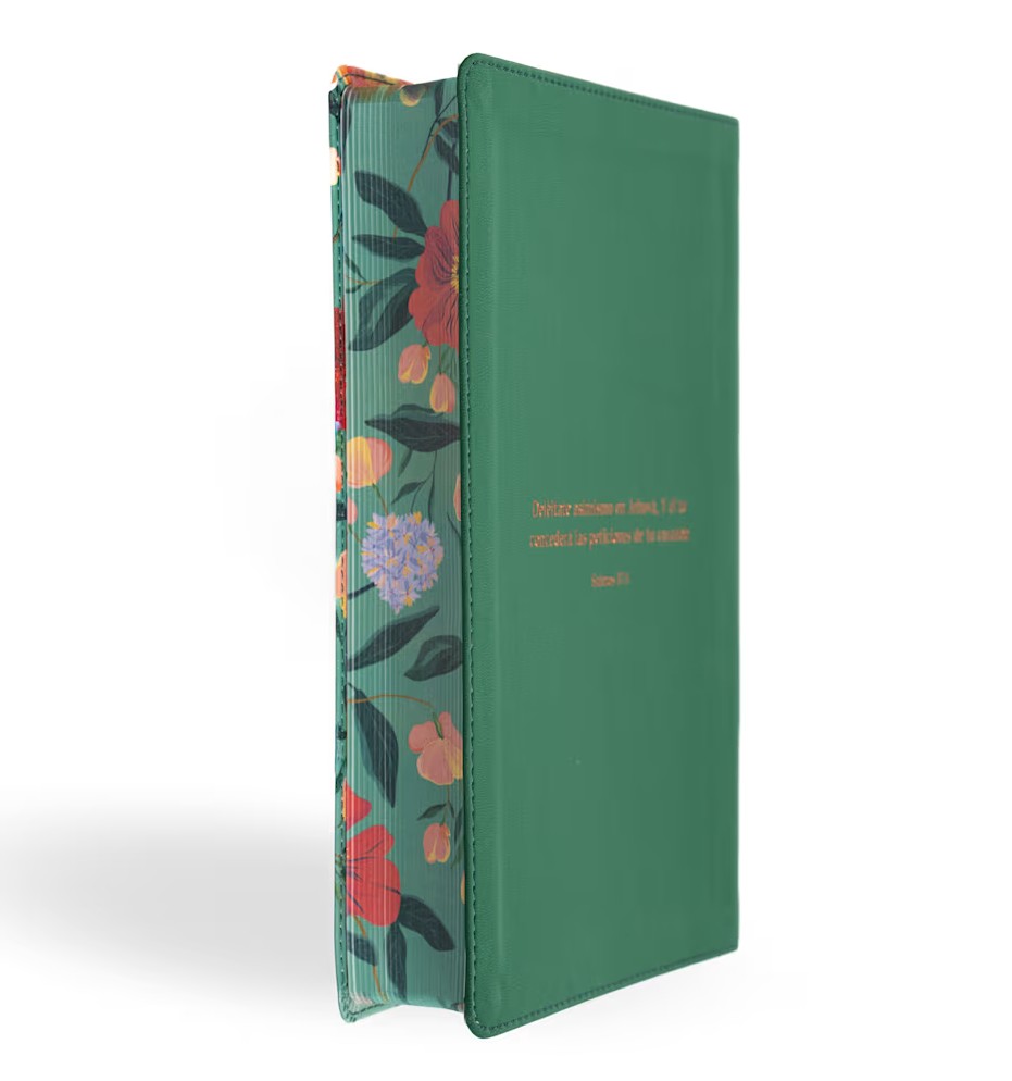 Biblia Letra Grande Edición Especial Canto Pintado - Verde Floreado Símil Piel - RVR1960 - Imagen 3