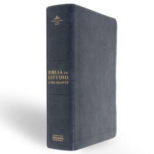 Biblia de Estudio Letra Gigante con Índice – Gris Simil Piel – RVR1960